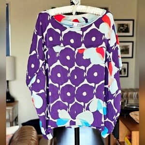 Diane Von Furstenberg Landy Pop Meadow‎ Silk Dolman Blouse